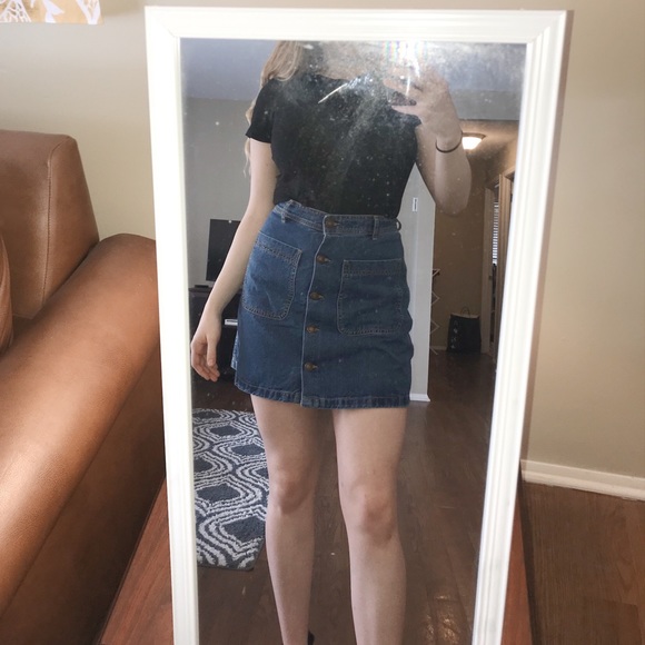 Zara Dresses & Skirts - Zara High-Waisted Button up Denim Skirt